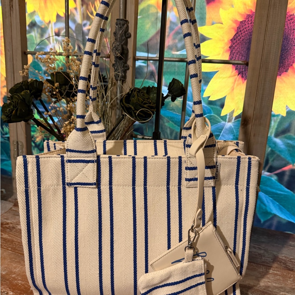 Rea Dunn Striped Canvas Tote